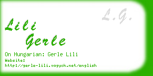 lili gerle business card